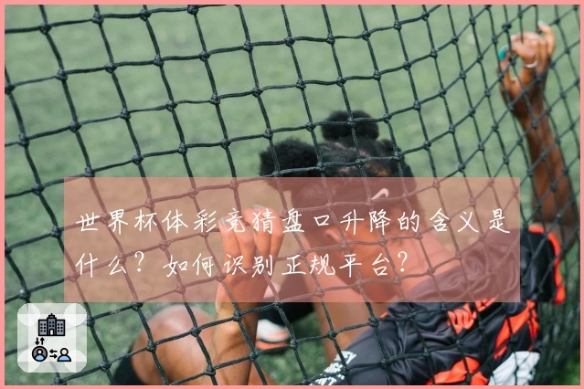 世界杯体彩竞猜盘口升降的含义是什么？如何识别正规平台？