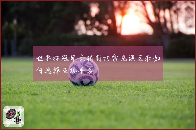 世界杯冠军竞猜前的常见误区和如何选择正规平台